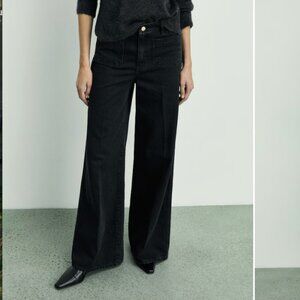 NWT Mango Wide leg jeans with pockets Size EU 32